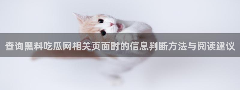 51吃瓜网络事件：查询黑料吃瓜网相关页面时的信息判断方法与阅读建议